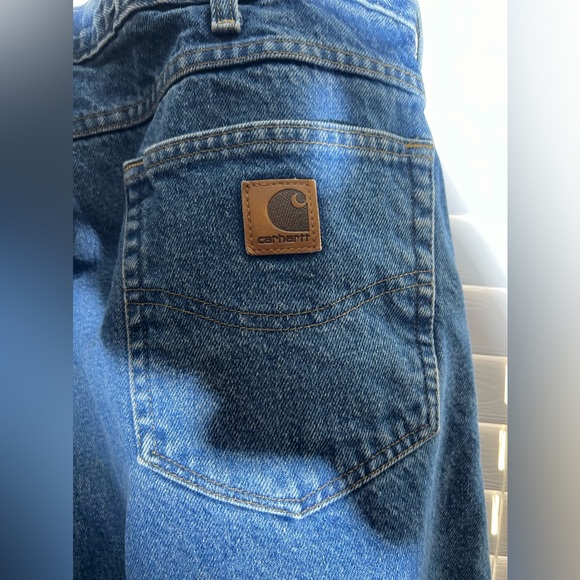 Carhartt RELAXED FIT FLANNEL-LINED 5-POCKET JEAN mens size 38X32 - Picture 6 of 7